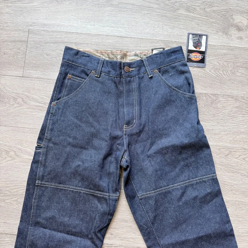 Dickies Workhorse Jeans Raw Indigo Double Knee Straight Leg 945731 Size 16 NWT